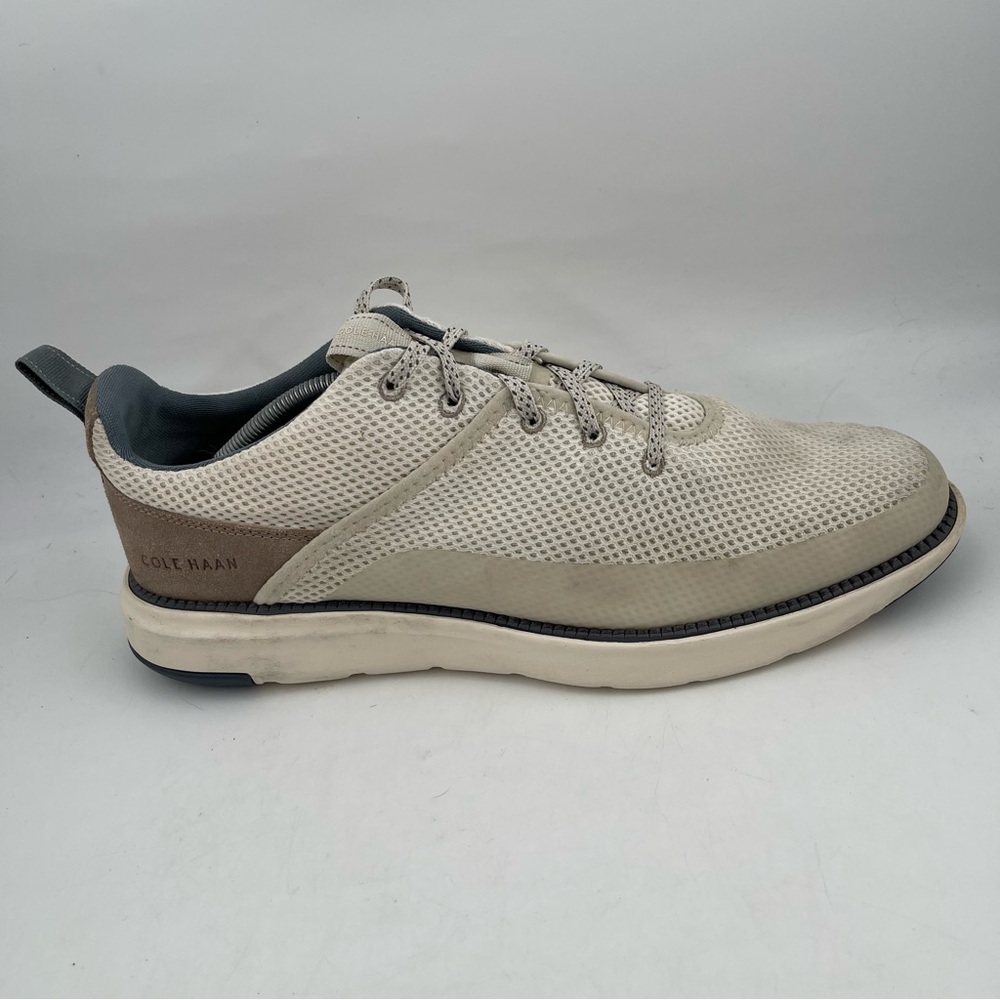 Cole Haan Men’s Grand Atlantic - SZ 12M - Knit Mesh Sneakers Silver Birch Egret